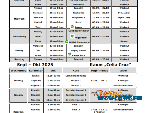 Tanzkurse Tumbao Dance Studio Wien