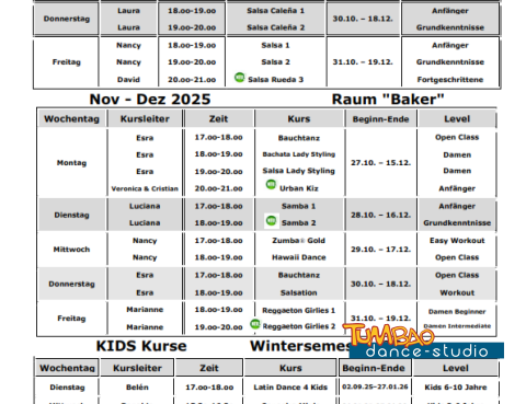 Tanzkurse Tumbao Dance Studio Wien
